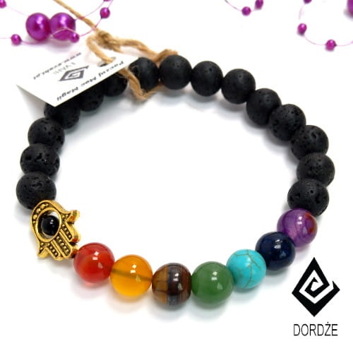 1 Bransoletka Czakralna - Lawa + HAMSA (1).jpg