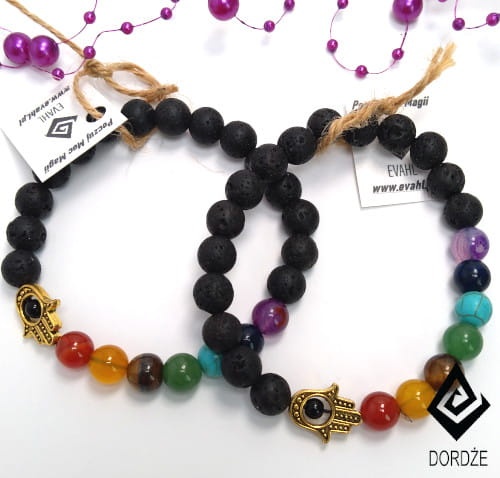 1 Bransoletka Czakralna - Lawa + HAMSA (2).jpg