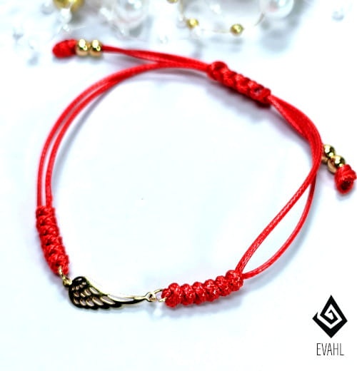 1. bransoletka czerwona Skrzydło Anioła, dordze  (4).jpg