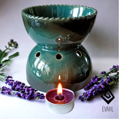 1. Duży kominek ceramiczny, ciemna zieleń, aromaterapia do ole (3).png