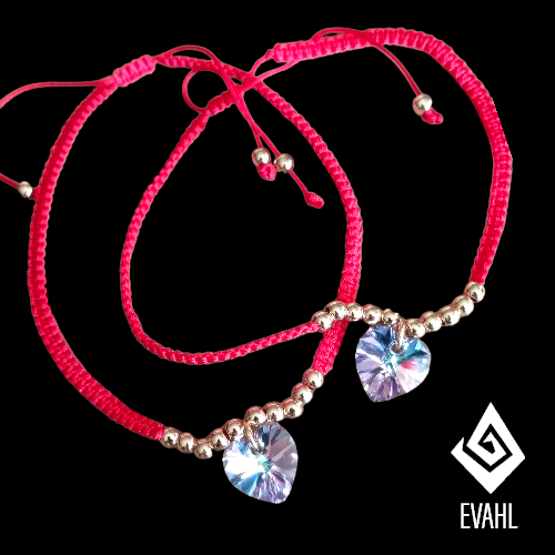 1. Czerwona bransoletka ochronna, złoto, crystal, serce (4).png