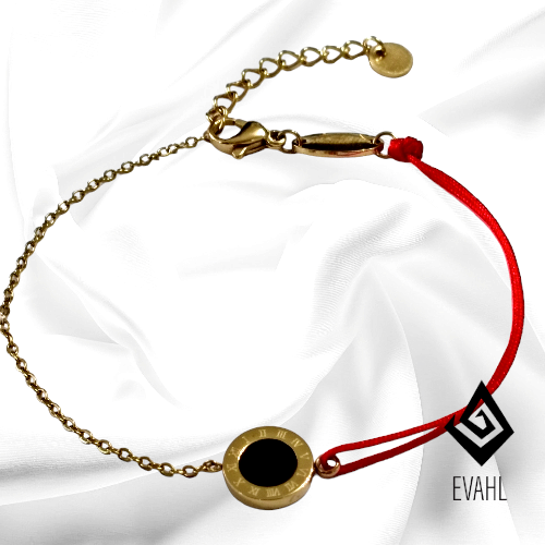 1. Czerwona bransoletka ochronna złoto-czarna (3).png