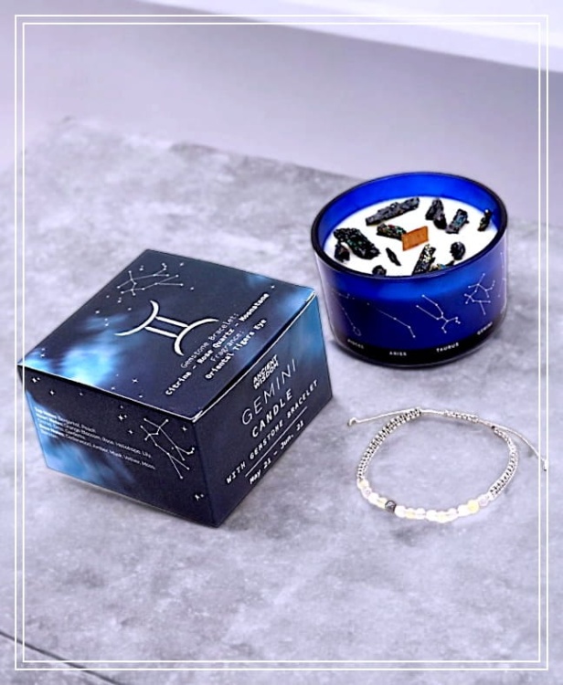 Świeca Zodiak Bliźnięta, dordże.jpg